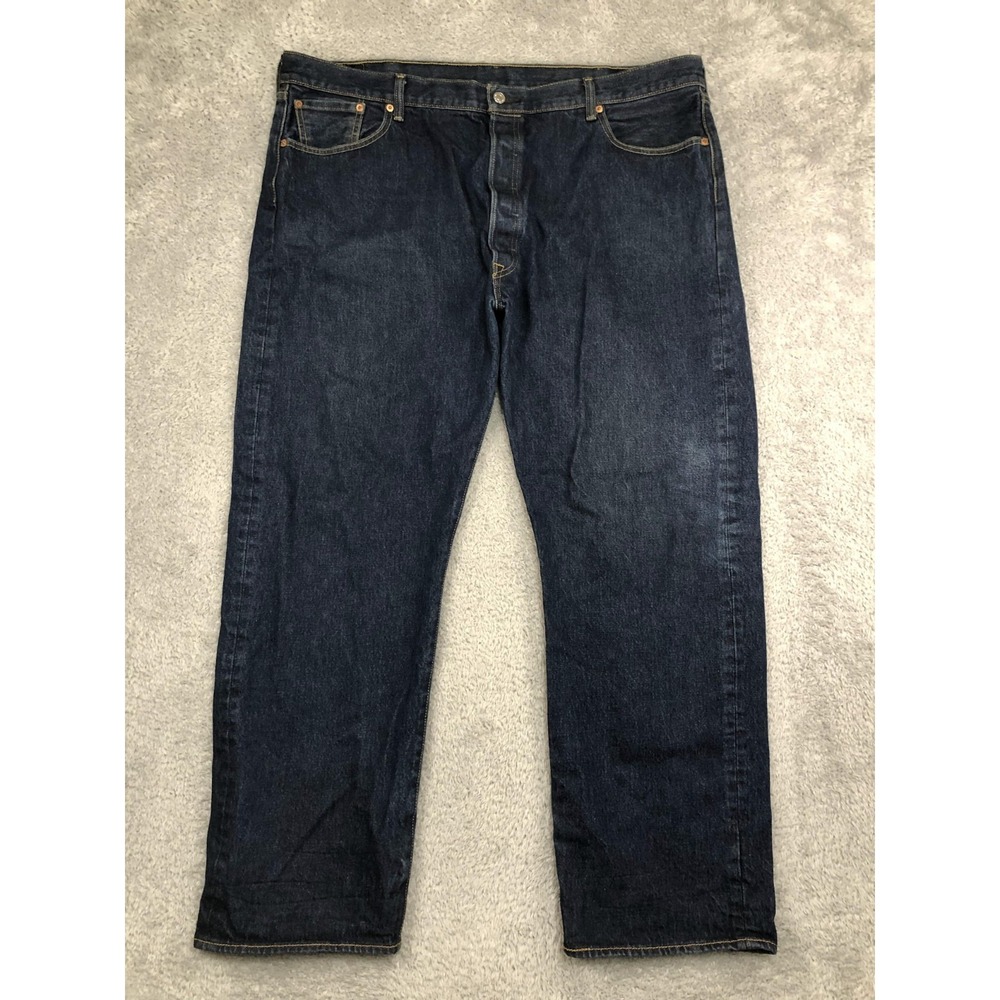 Levi's 501 Jeans Mens 44x32 (Tag 46x34) Blue Original Shrink To Fit Straight